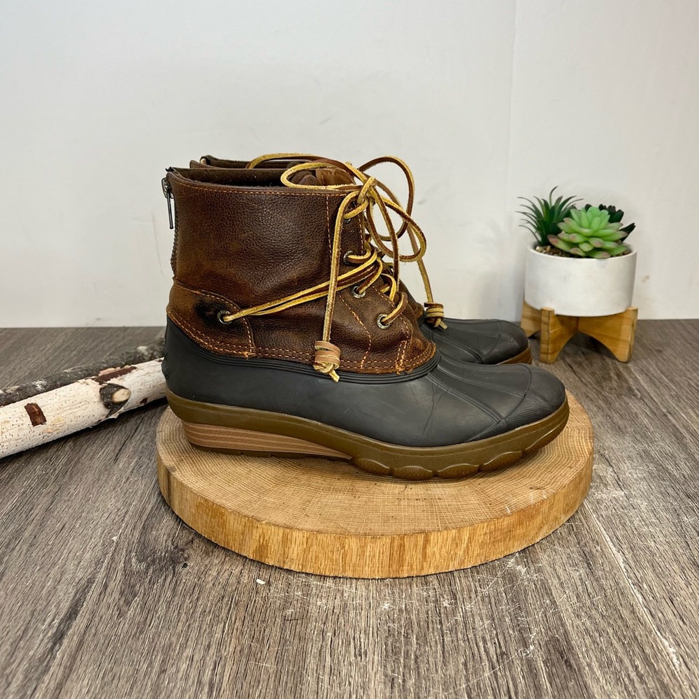 Sperry | Saltwater Wedge Rain Boots Size 7.5